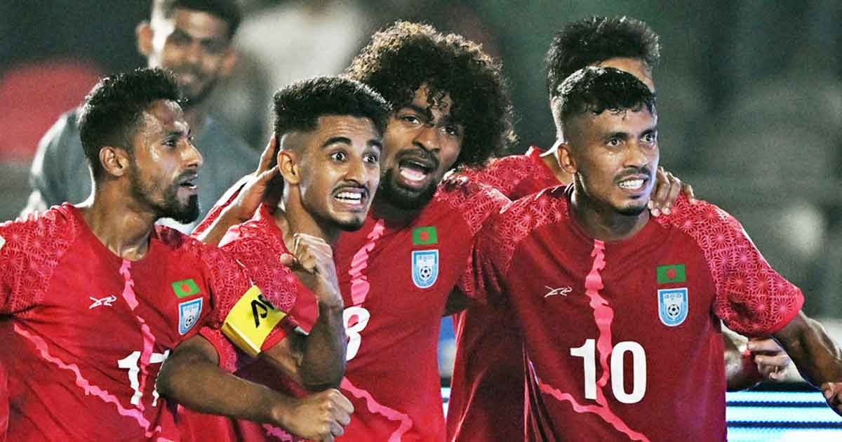 শেষ মুহূর্তে গোল হজম করে ১-১ সমতায় বিরতিতে বাংলাদেশ
