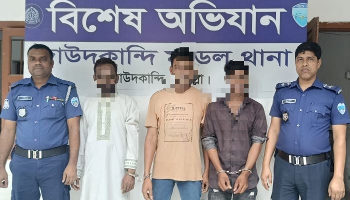 দাউদকান্দিতে কার্যক্রম নিষিদ্ধ সংগঠন আ.লীগ ও ছাত্র লীগের ৩ নেতা গ্রেফতার